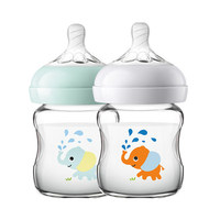 新安怡自然原生卡通玻璃奶瓶